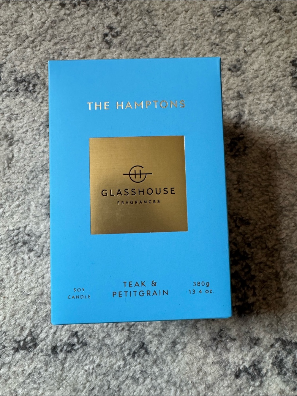 The Hamptons Teak & Petitgrain Candle - Blue